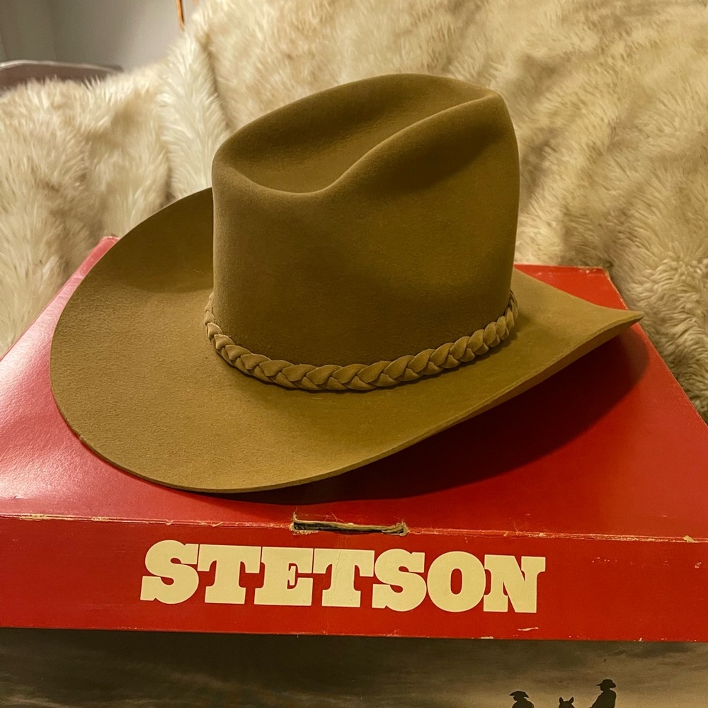 Vintage Stetson 4 X Beaver Hat In Tan